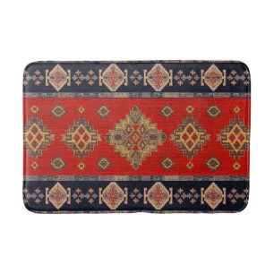 Antik Vintage Gold Onyx Rot Kilim Türkisch Badematte