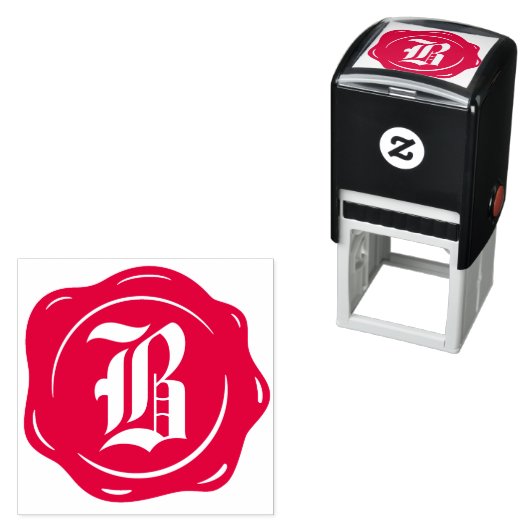 Antik-Wax-Siegel-Monogramm Klassischer Anfangsbuch Permastempel (Beispiel)