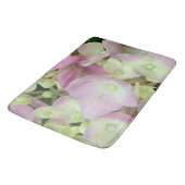 Antik Weiß und Dusty Pink Hydrangea Petals Badematte (Schrägansicht)