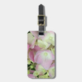 Antik Weiß und Dusty Pink Hydrangea Petals Gepäckanhänger (Vorderseite vertikal)