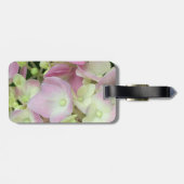 Antik Weiß und Dusty Pink Hydrangea Petals Gepäckanhänger (Rückseite horizontal)