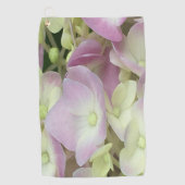 Antik Weiß und Dusty Pink Hydrangea Petals Golfhandtuch (Vorderseite)