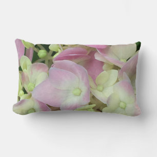 Antik Weiß und Dusty Pink Hydrangea Petals Lendenkissen