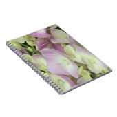 Antik Weiß und Dusty Pink Hydrangea Petals Notizblock (Rechte Seite)