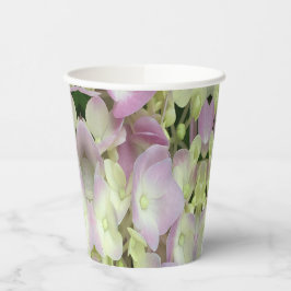 Antik Weiß und Dusty Pink Hydrangea Petals Pappbecher