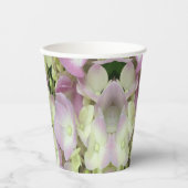 Antik Weiß und Dusty Pink Hydrangea Petals Pappbecher (Vorderseite)