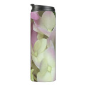 Antik Weiß und Dusty Pink Hydrangea Petals Thermosbecher (Nach rechts gedreht)