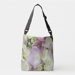 Antik Weiß und Dusty Pink Hydrangea Petals Tragetaschen Mit Langen Trägern
