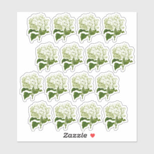 Antik weiße Hydrangea Blossom Stickers Aufkleber