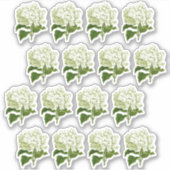Antik weiße Hydrangea Blossom Stickers Aufkleber (Vorderseite)