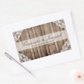 Antik weiße Spitze Hochzeitswasser Flaschenaufkleb Rechteckiger Aufkleber (Umschlag)