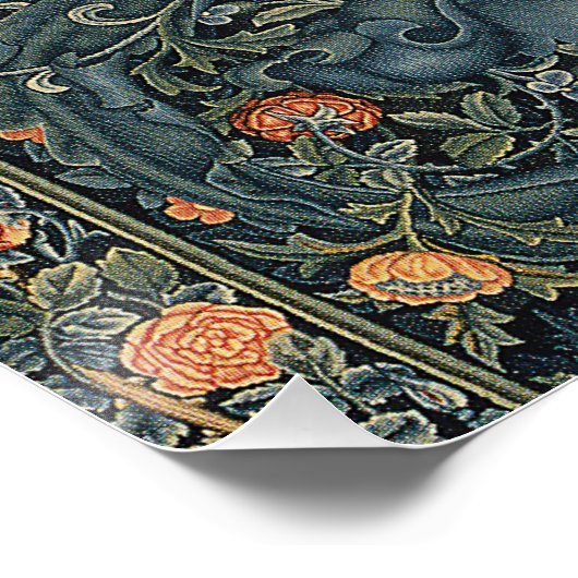 Antik William Morris Flora Poster (Ecke)
