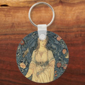 Antik William Morris Flora Schlüsselanhänger (Vorderseite)