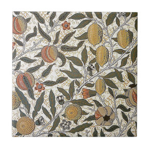 Antik William Morris Granatapfel Fliese