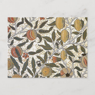 Antik William Morris Granatapfel Postkarte