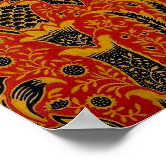 Antik William Morris India Wallpaper Poster (Ecke)