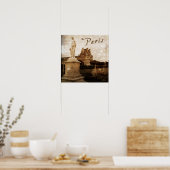 Antik wirkendes Paris, Frankreich Plakat (Küche)