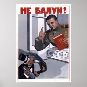Antikapitalismus 1948 UDSSR die Sowjetunion Poster