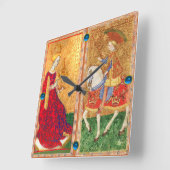 ANTIKAROTEN/NACHT UND KÖNIGCHEN QUADRATISCHE WANDUHR (Winkel)