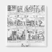 Antikatholische Spielkarten zum Gedenken Magnet (Vorne)