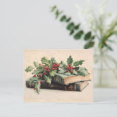 ANTIKBÜCHER MIT STECHPALMENZWEIGEN Weihnachten im (Stehend Vorderseite)