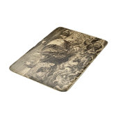 Antike 1590 Schiffe und Seefahrer Badematte (Schrägansicht)