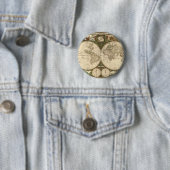 Antike 1660 Weltkarte von Frederick de Wit Button (Beispiel)
