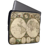 Antike 1660 Weltkarte von Frederick de Wit Laptopschutzhülle (Vorne Rechts)