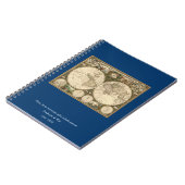 Antike 1660 Weltkarte von Frederick de Wit Notizblock (Linke Seite)