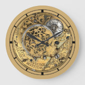 Antike 1700’s Steampunk Große Wanduhr (Vorderseite)