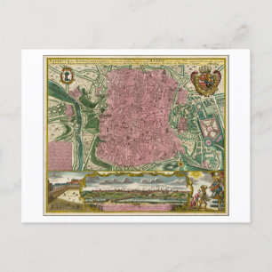 Antike 1730 Karte von Madrid, Spanien,