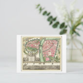 Antike 1730 Karte von Prag, Tschechische Republik, (Stehend Vorderseite)