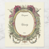 Antike 1755 Barock Rokoko Oval Template Weinetikett (Einzelnes Label)