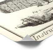 Antike 1769 Bagpipe & Wind Instruments Poster (Ecke)