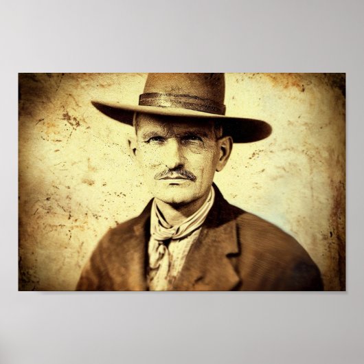Antike 1800er Jahre Fotograf eines Cowboy Poster (Vorne)