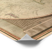 Antike 1808 Weltkarte von Laurie und Whittle Poster (Ecke)