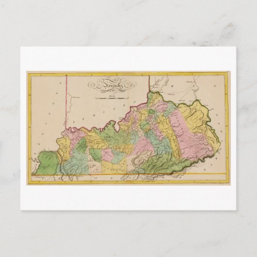 Antike 1815 Karte von Kentucky (Vorderseite)