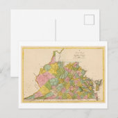 Antike 1815 Karte von Virginia (Vorne/Hinten)