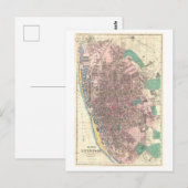 Antike 1890 Karte von Liverpool, England, (Vorne/Hinten)