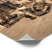 Antike 1890er Jahre Belfast Street-Szene Albert Me Poster (Ecke)