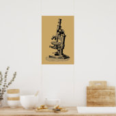 Antike 1892 Mikroskop "Steampunk" Art Poster (Küche)