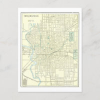 Antike 1901 Karte von Indianapolis, Indiana,