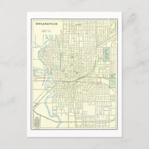 Antike 1901 Karte von Indianapolis, Indiana,