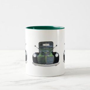 Antike 1947 Lkw Foto Kaffeemübel Zweifarbige Tasse