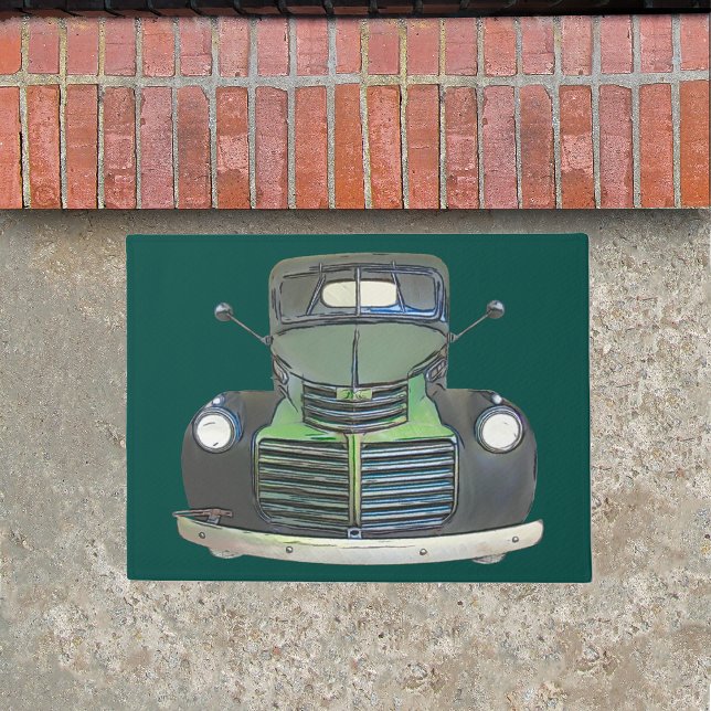 Antike 1947 Lkw-Sketch-Türschwelle Mat Rug Fußmatte (Von Creator hochgeladen)