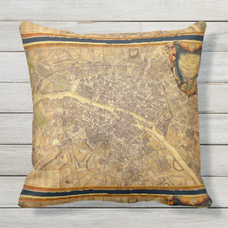 Antike abgenutzter Rand Vintages Frankreich Kissen