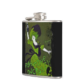 Antike Absinthe-Werbeflasche Flachmann (Links)