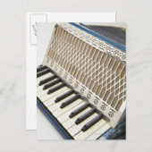 Antike Accordion-Tastatur Postkarte (Vorne/Hinten)
