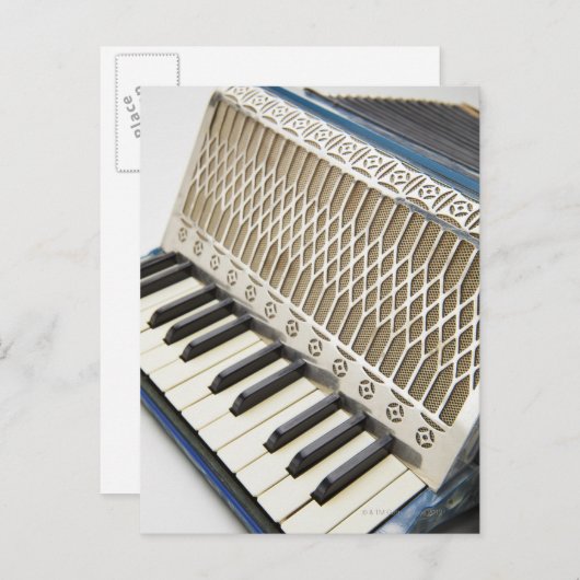 Antike Accordion-Tastatur Postkarte (Vorne/Hinten)