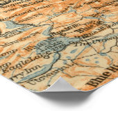 Antike Adirondacks Karte Poster (Ecke)